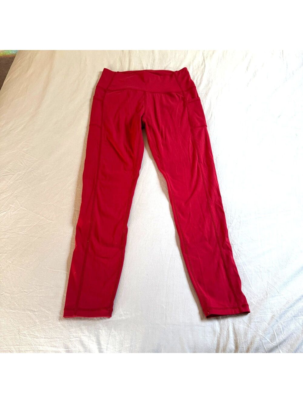 Love Fitness Apparel M Red Sweet Pocket Leggings Muscles & Donuts Medium